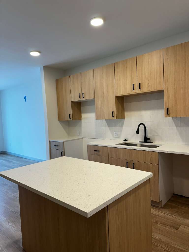 Freshly cleaned kitchen cabinets and countertops in a Southwest Florida home